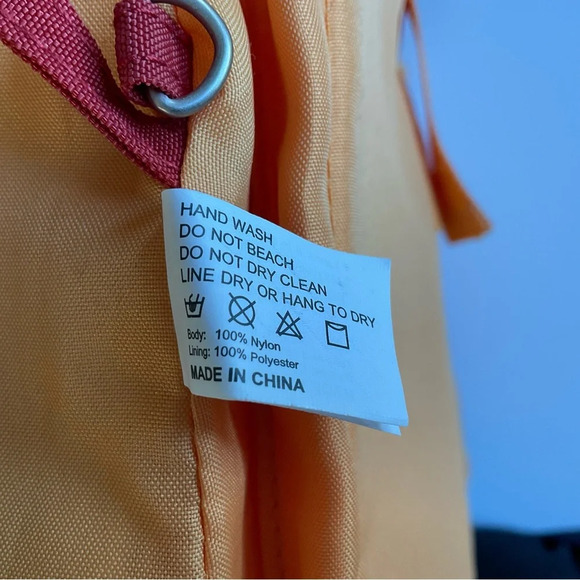 Baggallini Crossbody Bag 12x10x3” Orange Quilted Nylon Triple Zip Trolley Handle - Picture 8 of 10